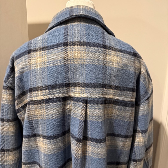 American Eagle Outfitters Blue Plaid Women's Jacket - Picture 7 of 11